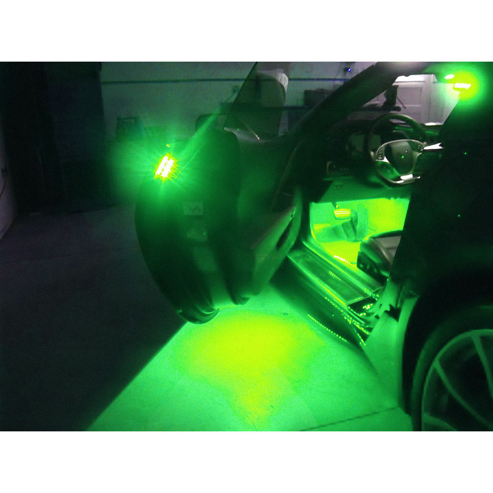 C7 Corvette Footwell and Door Handle Puddle LED Combo Kit in Green