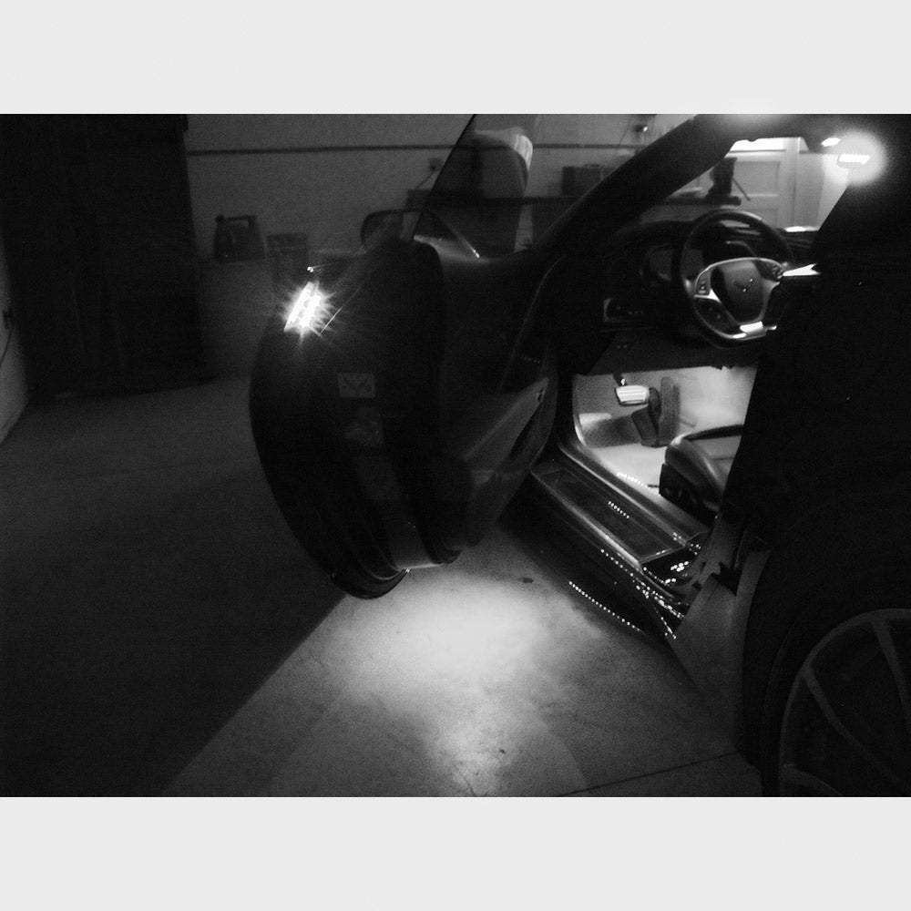 C7 Corvette Footwell and Door Handle Puddle LED Combo Kit in White