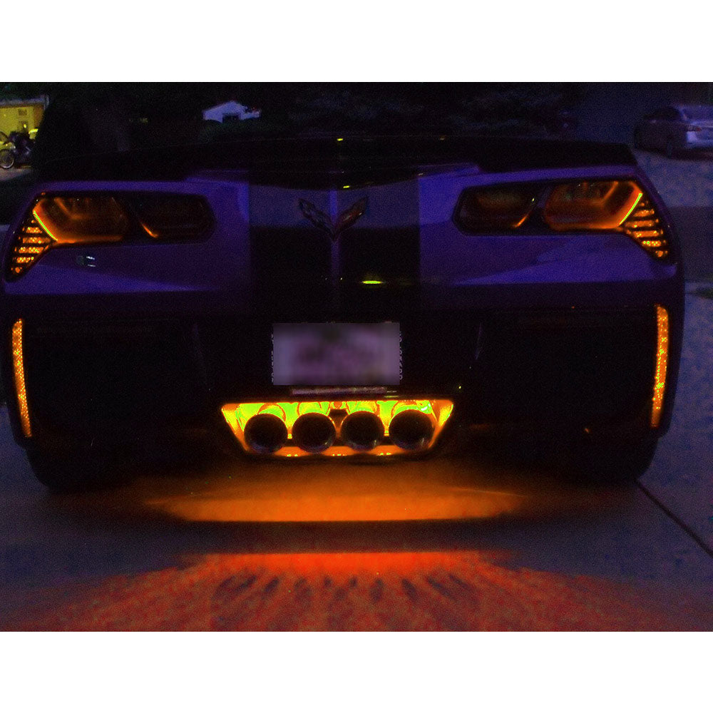 C7 Corvette Rear Fascia LED Lighting Kit in Orange