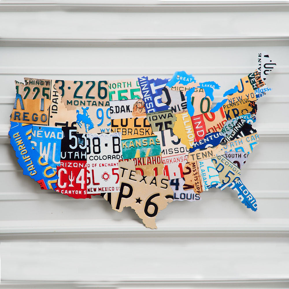 License Plate USA Tin Sign Lifestyle