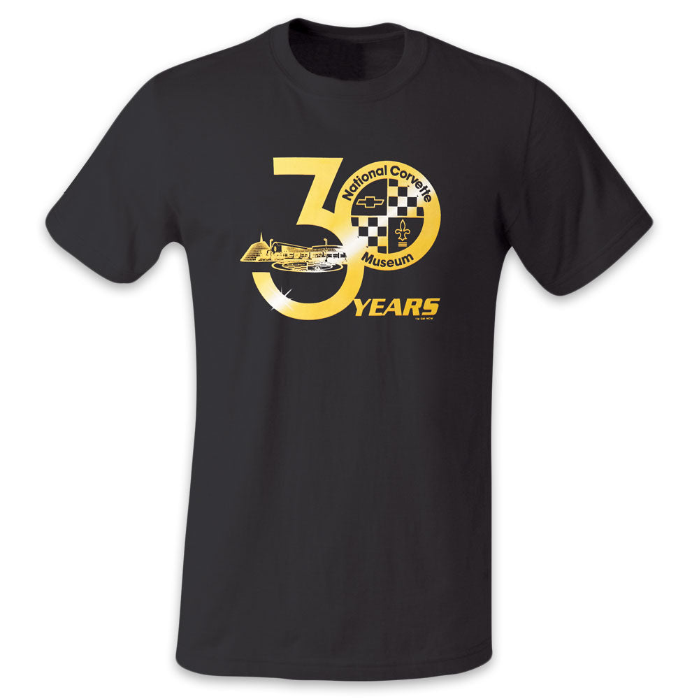 National Corvette Museum 30 Years Black T-shirt