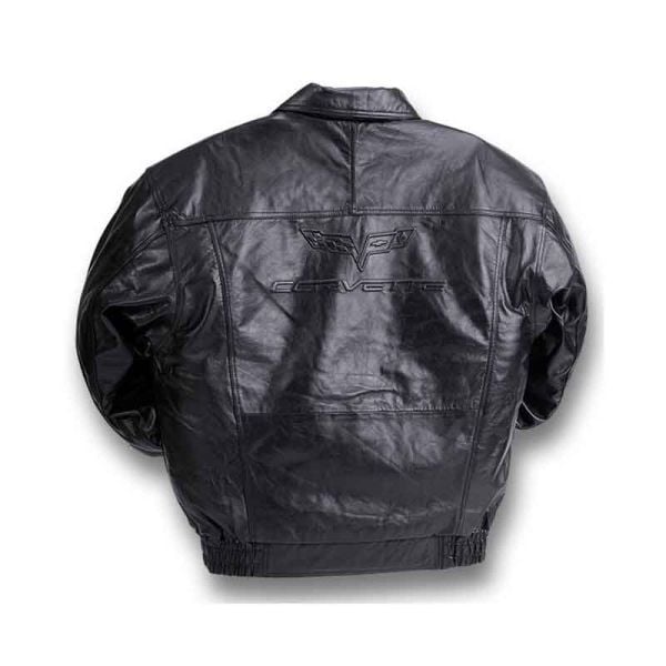 C6 Corvette Embossed Leather Jacket