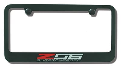 Supercharged Z06 Corvette License Plate Frame