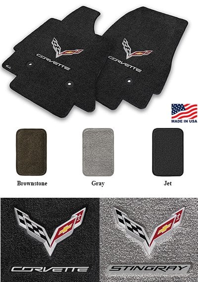 C7 Corvette Emblem and Script Floor Mats with options