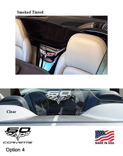 60th Anniversary Corvette Laser Engraved Windrestrictor options