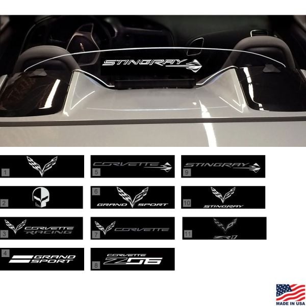 C7 Corvette Laser Engraved Windrestrictor