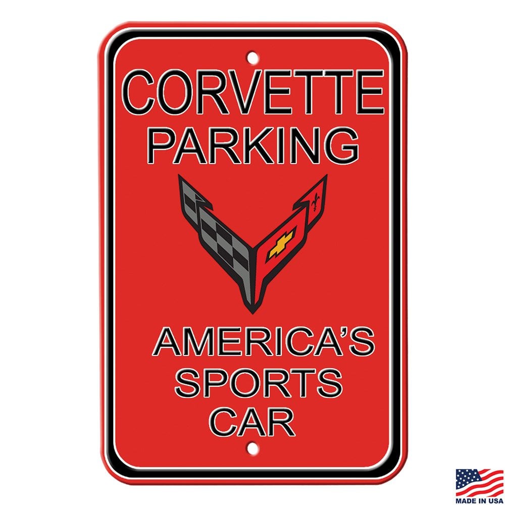 C8 Corvette Parking Sign