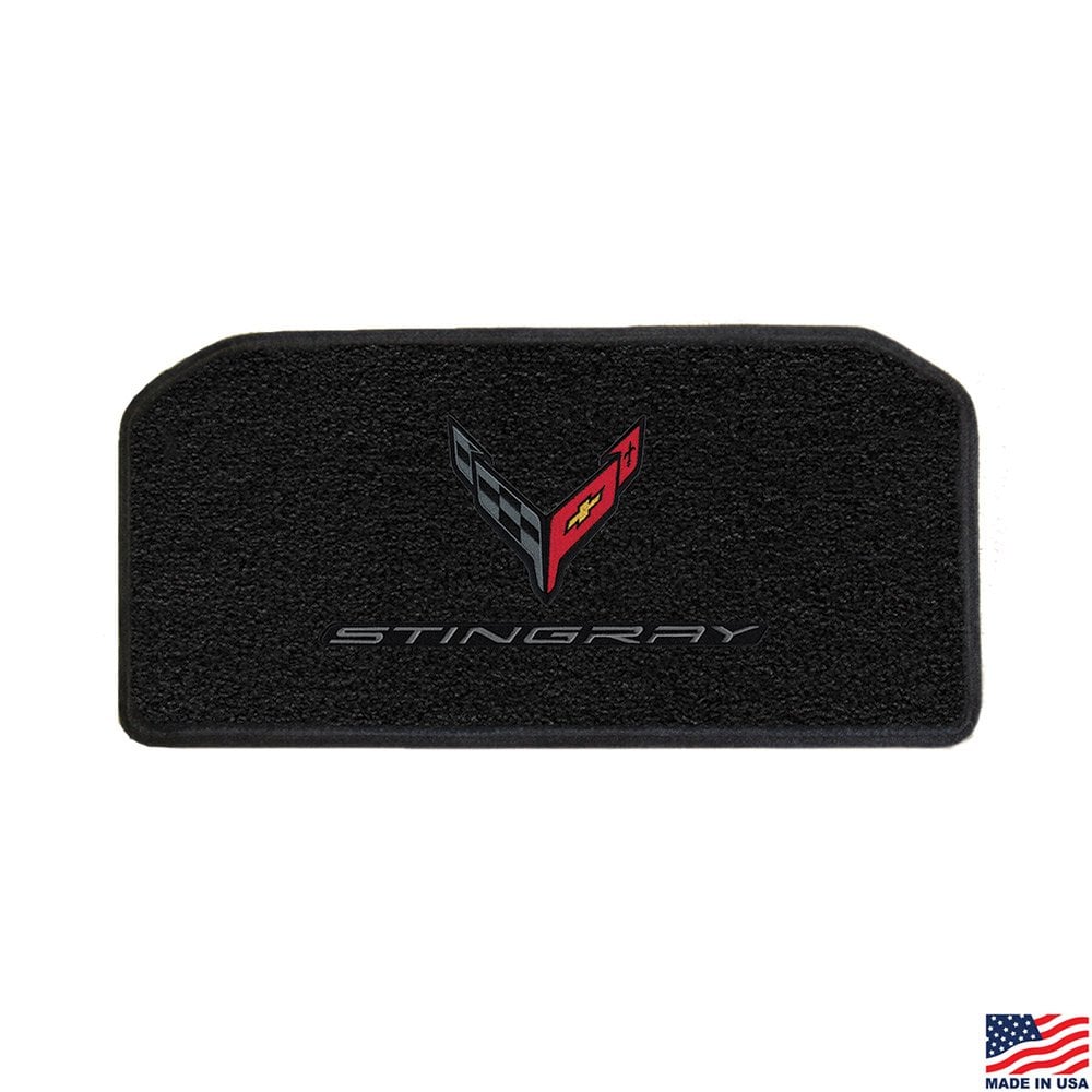 C8 Stingray Carbon Double Emblem Front Trunk Mat