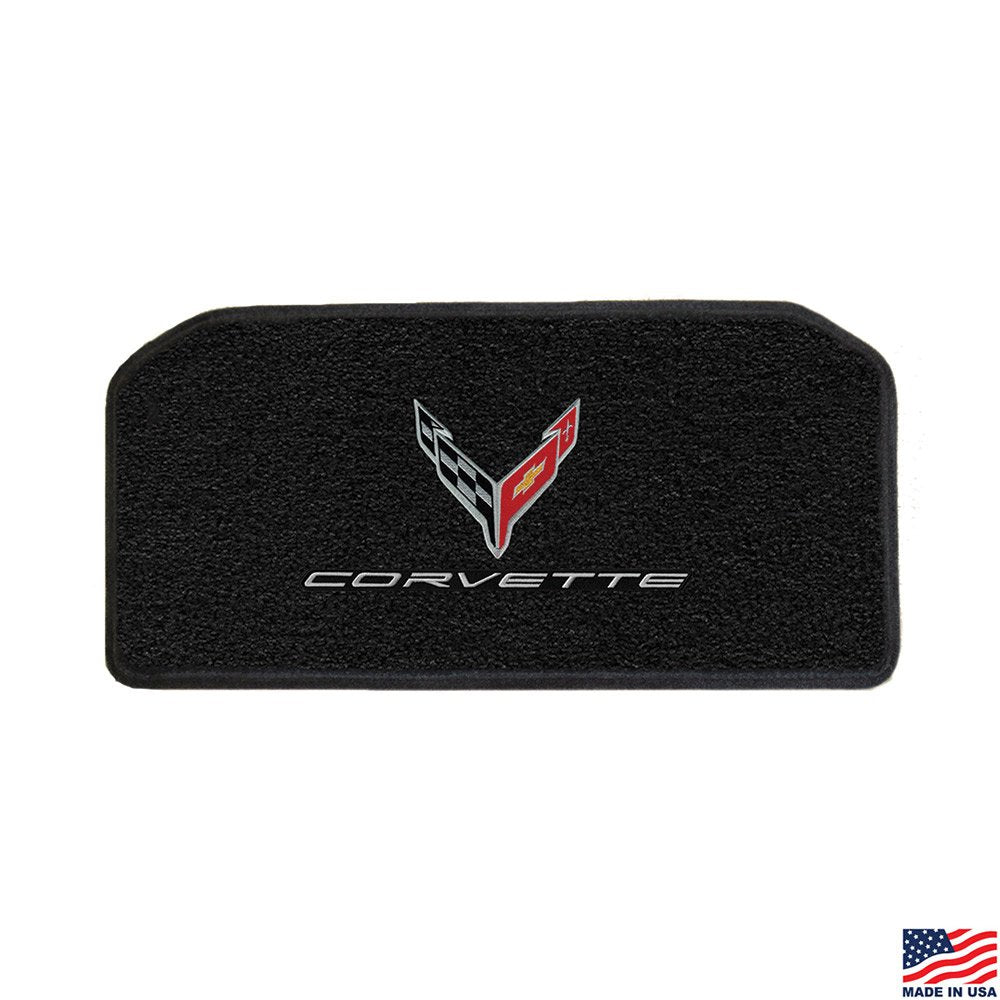 C8 Corvette Silver Double Emblem Front Trunk Mat