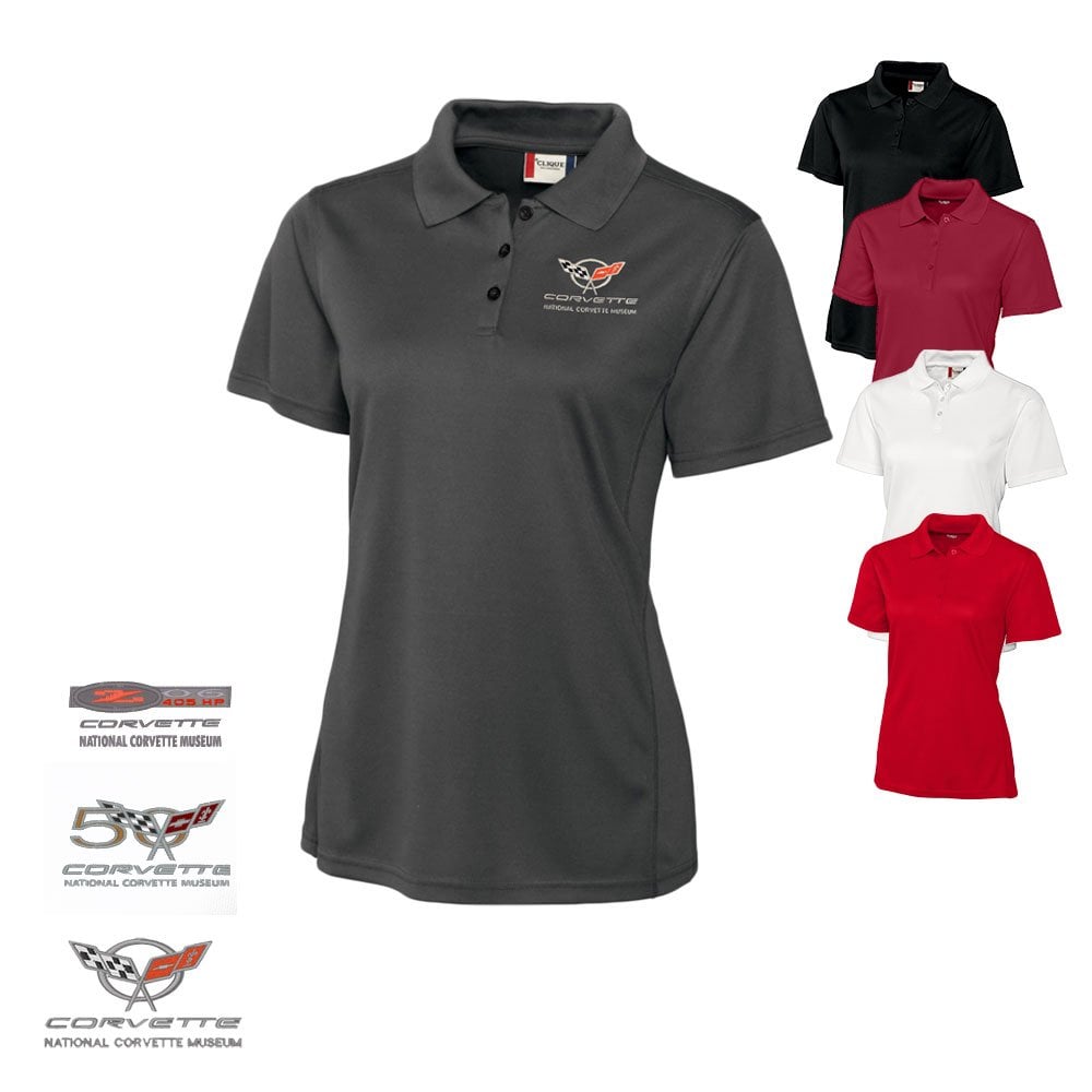 C5 Corvette Custom Ice Pique Ladies Polo