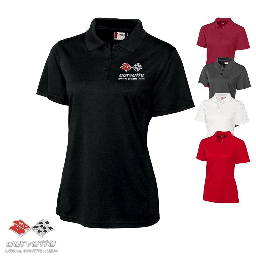 C3 Corvette Custom Ice Pique Ladies Polo
