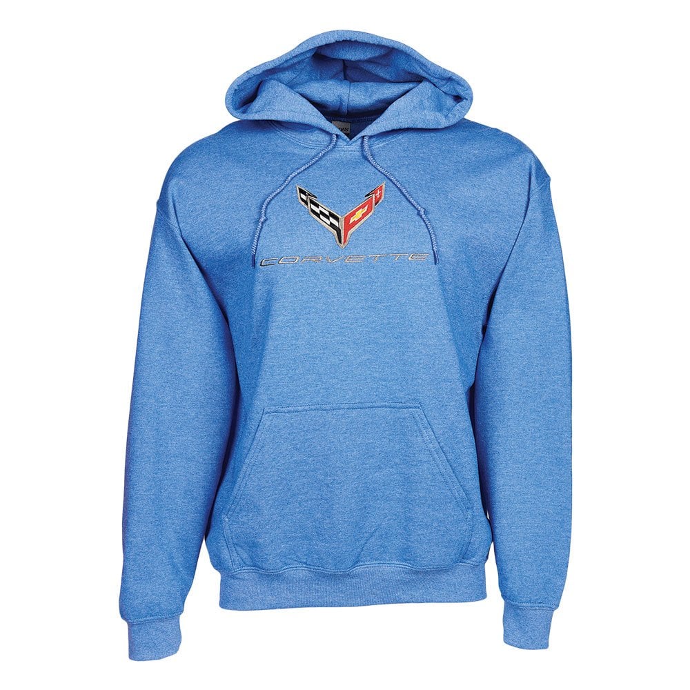 C8 Corvette Heather Royal Hooded Sweatshirt