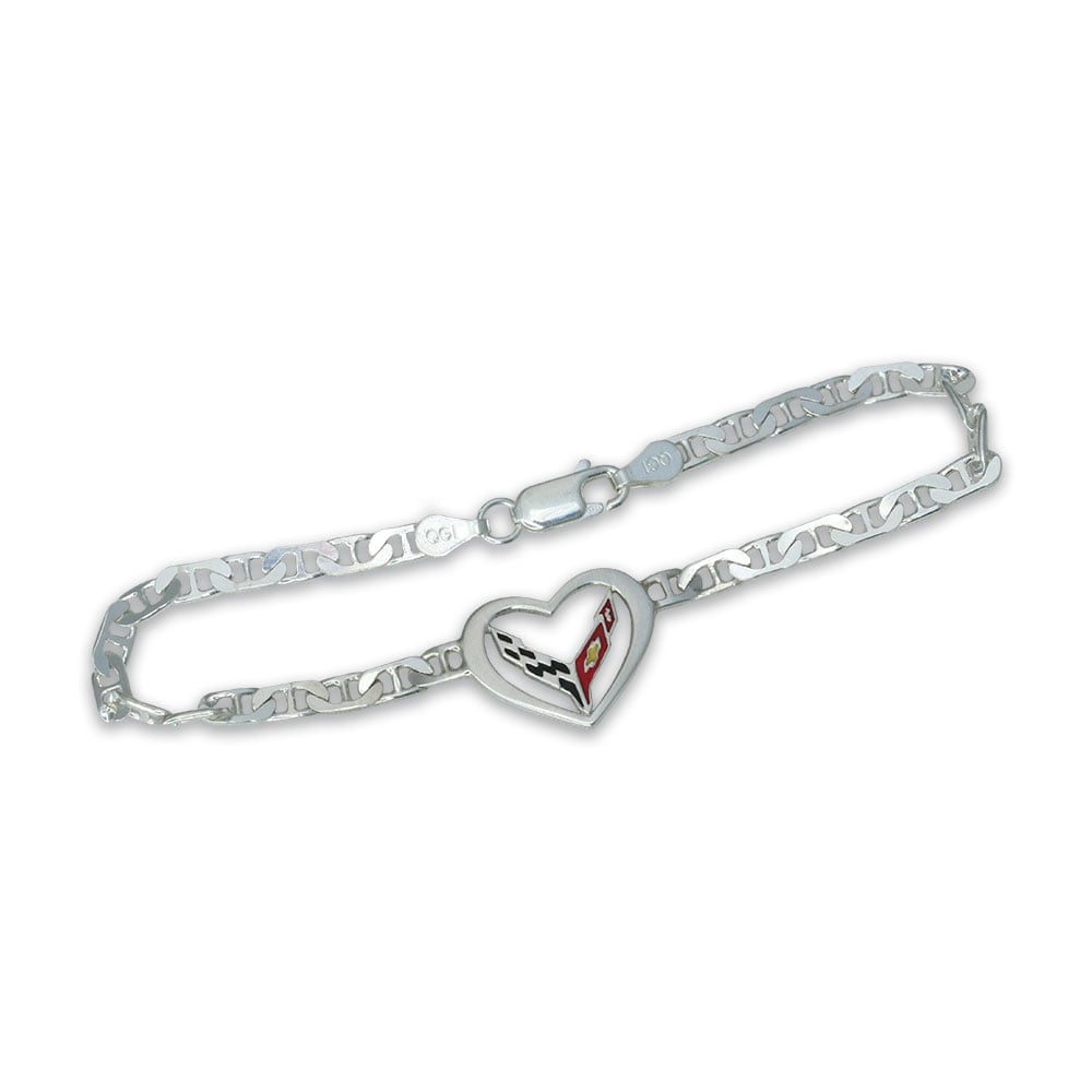 C8 Corvette Heart Bracelet