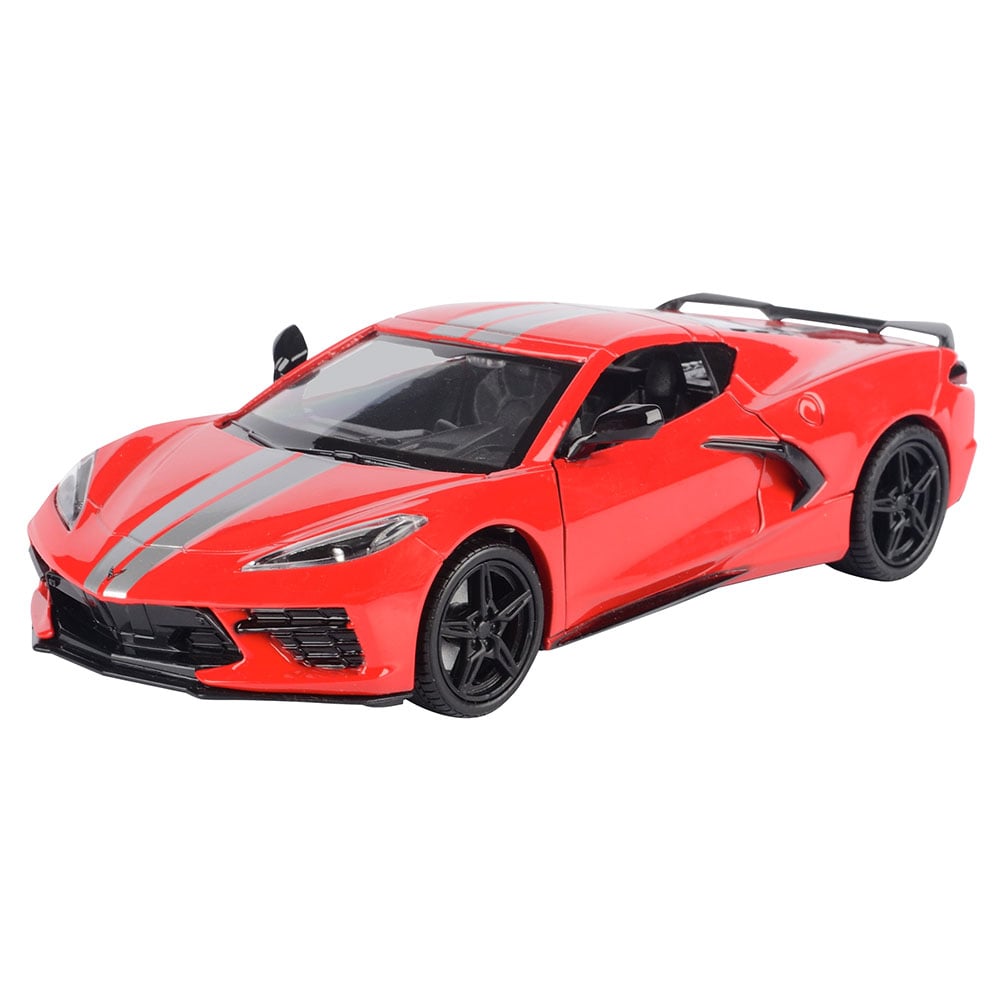 2020 Corvette Torch Red and Silver Diecast Model