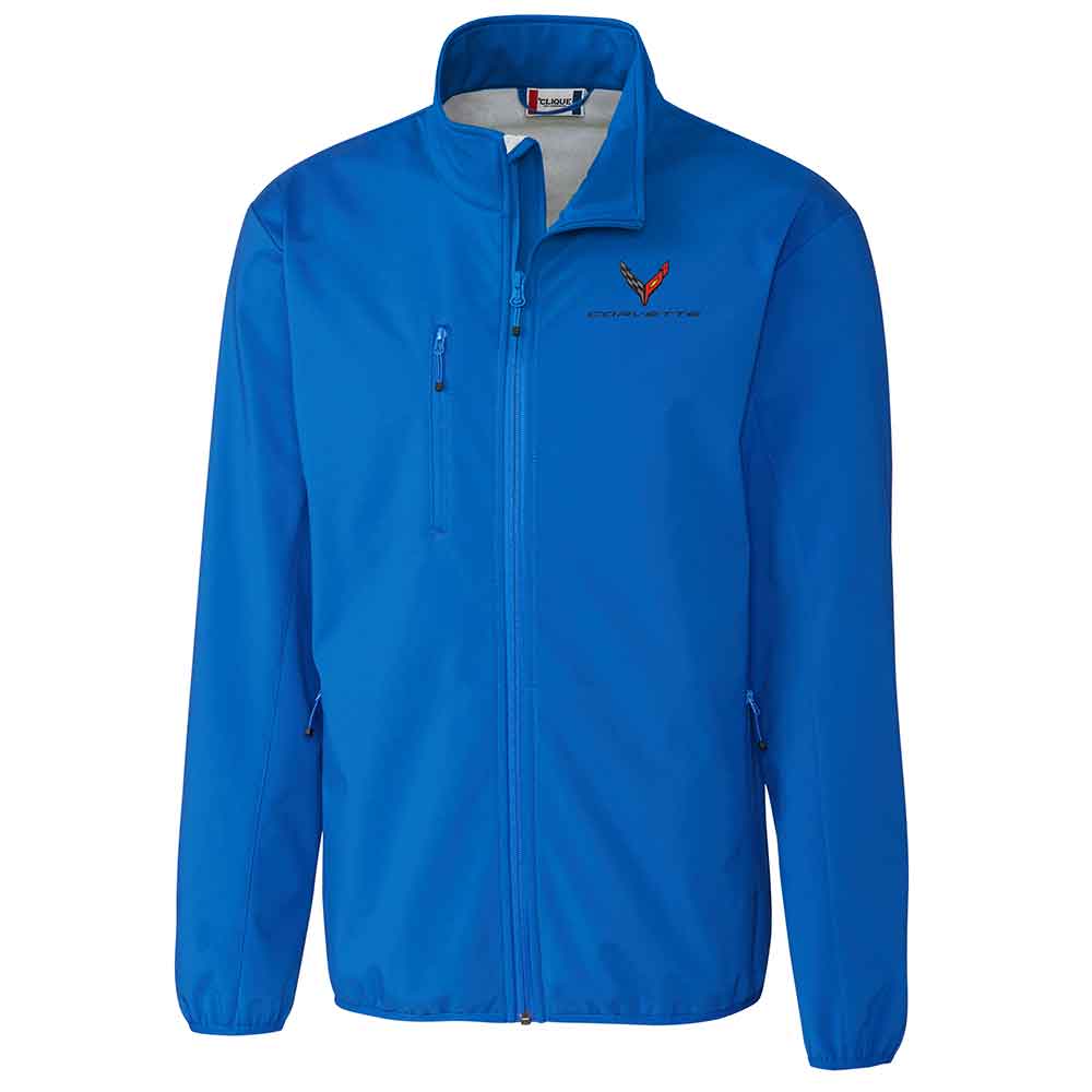 C8 Corvette Mens Royal Blue Trail Softshell Jacket