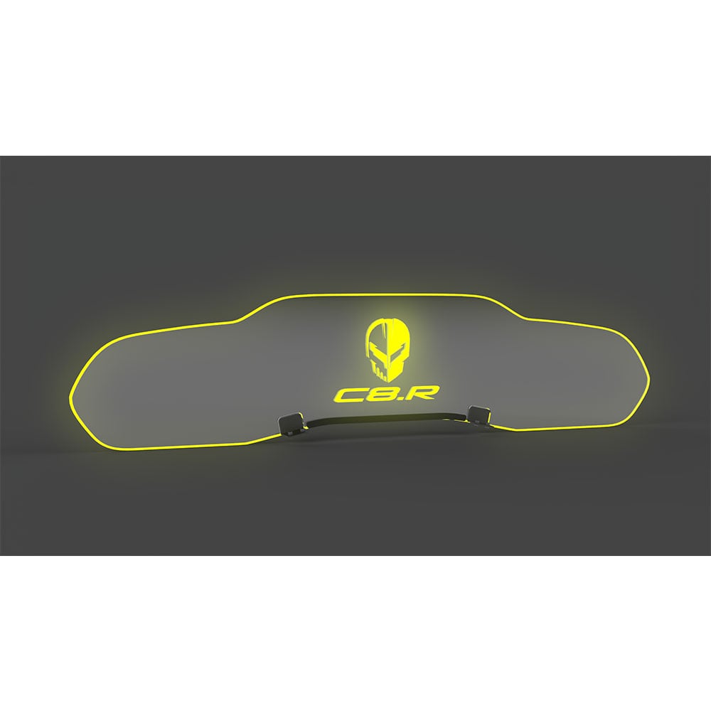C8.R Jake Skull Illuminated Windrestrictor Glow Plate