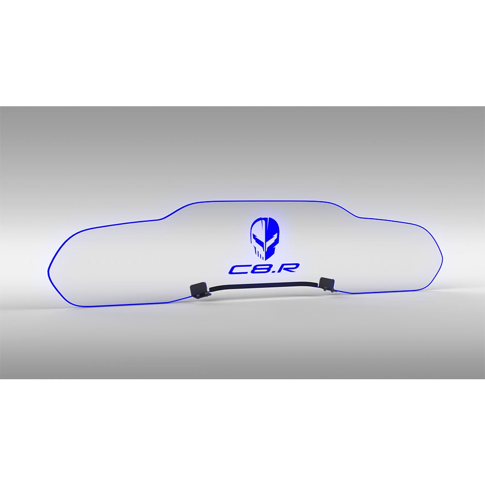 C8.R Jake Skull Illuminated Windrestrictor Glow Plate