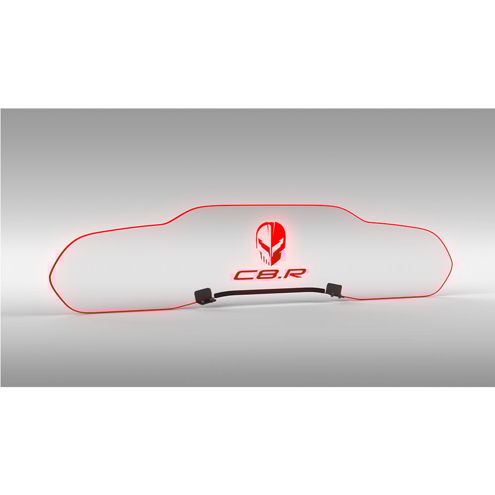 C8.R Jake Skull Illuminated Windrestrictor Glow Plate