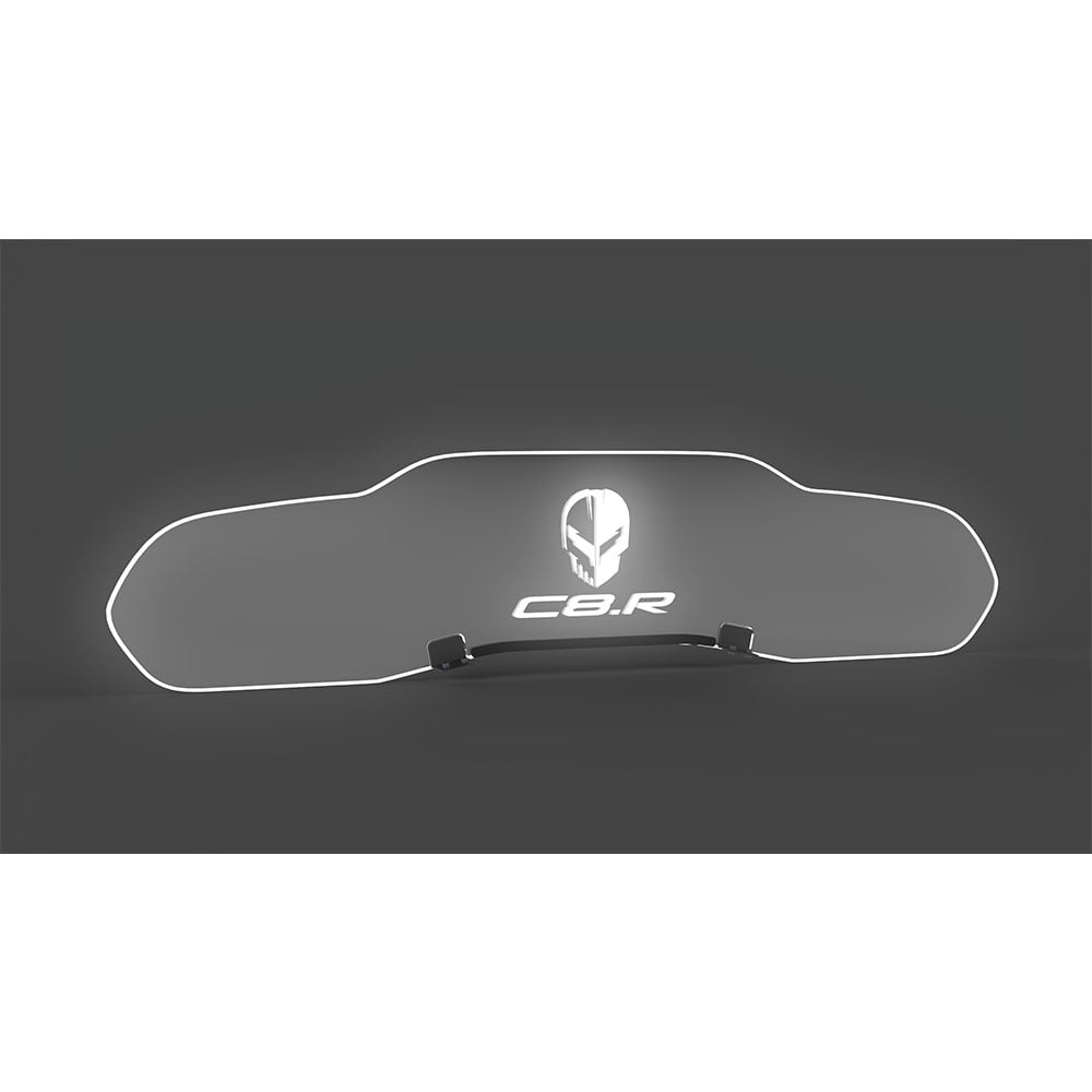 C8.R Jake Skull Illuminated Windrestrictor Glow Plate