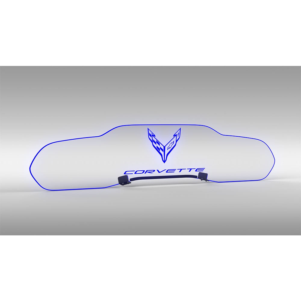 C8 Corvette Emblem Illuminated Windrestrictor Glow Plate