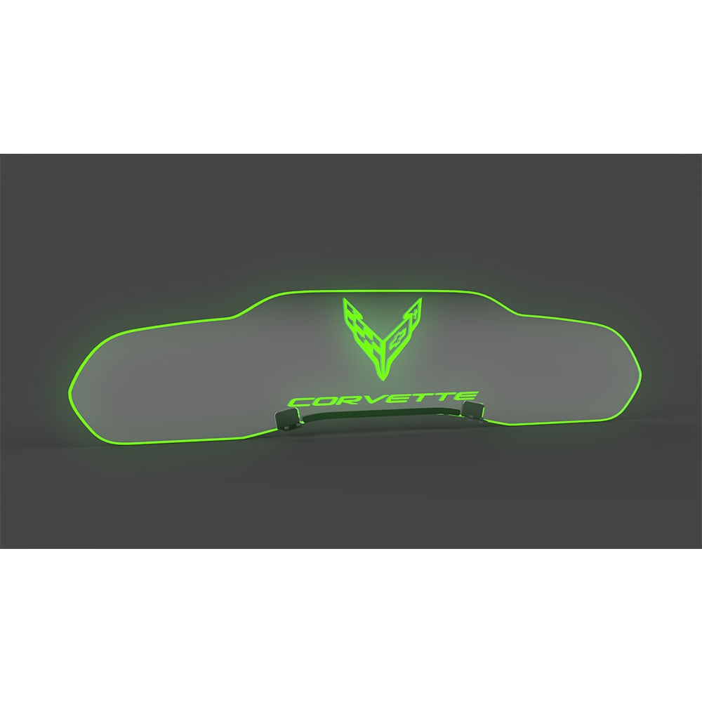C8 Corvette Emblem Illuminated Windrestrictor Glow Plate