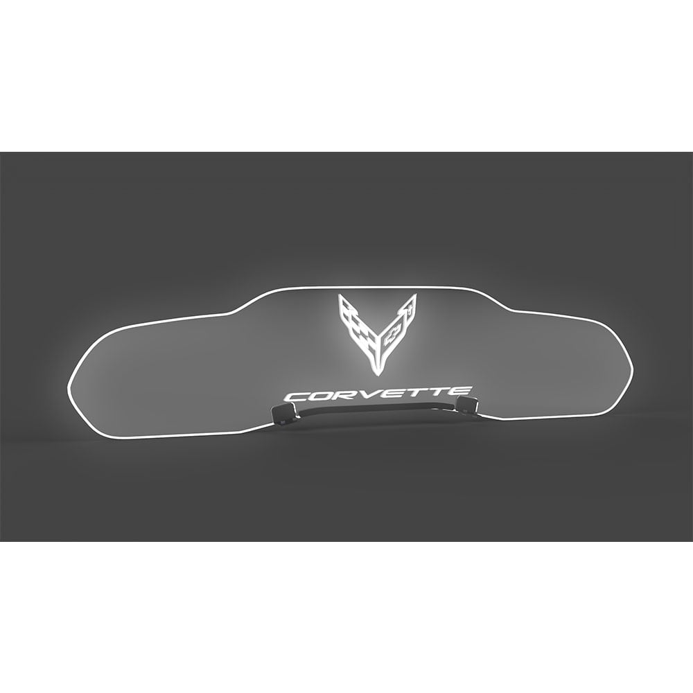 C8 Corvette Emblem Illuminated Windrestrictor Glow Plate