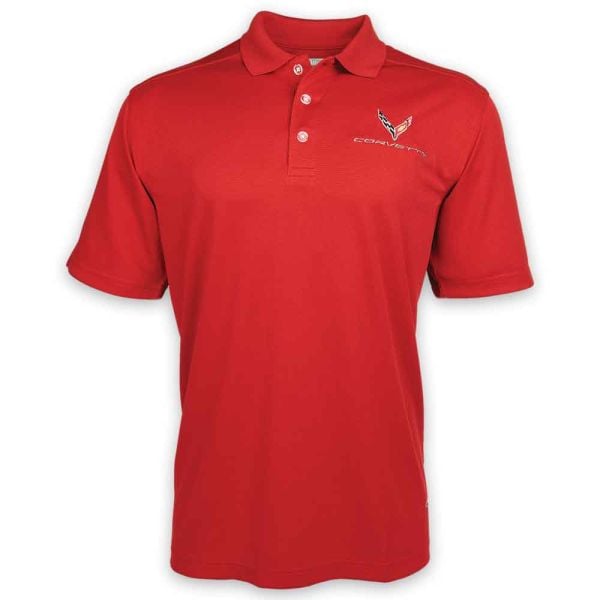 C8 Corvette Callaway Dry Core Red Polo