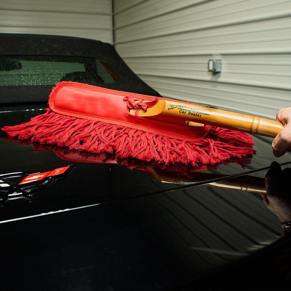 The Original California Car Duster Dusting a car
