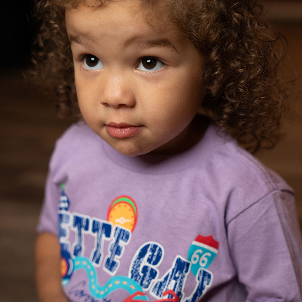 Child wearing the Vette Gal Toddler T-shirt