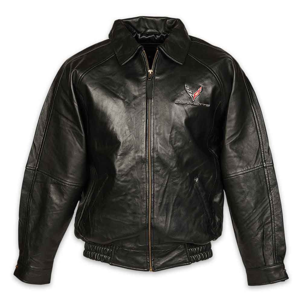 C8 Corvette Lambskin Leather Bomber Jacket