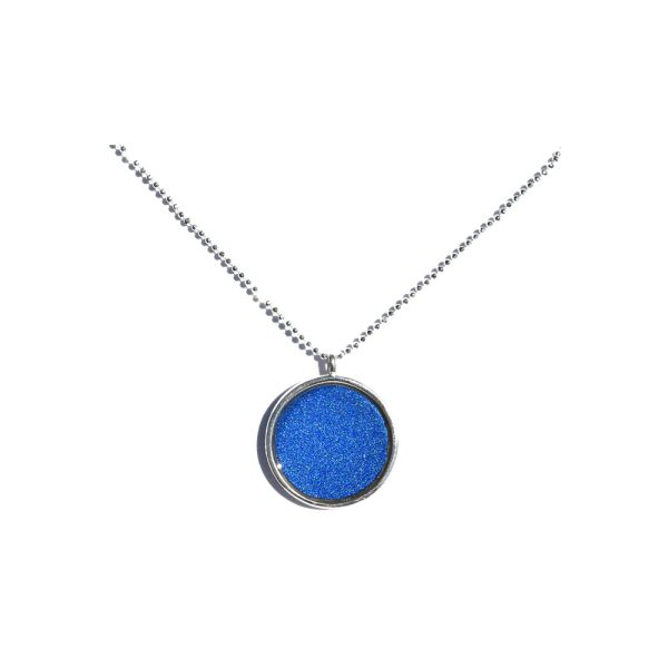 Crash Jewelry Elkhart Lake Blue 3/4" Circle Necklace