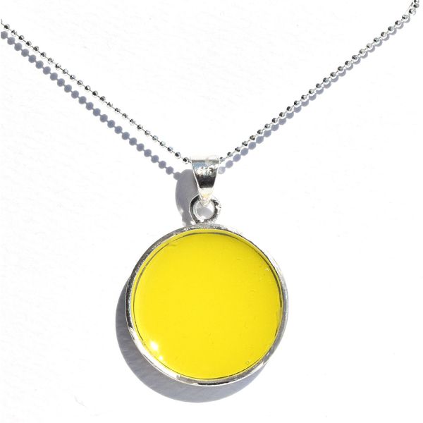 Crash Jewelry Accelerate Yellow Large Circle Necklace