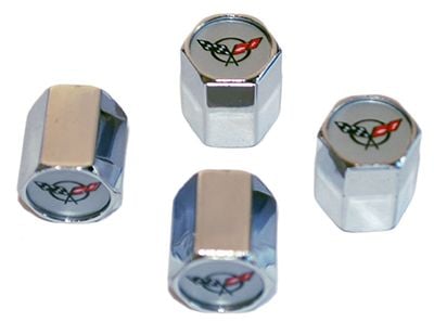C5 Corvette Emblem Valve Stem Covers