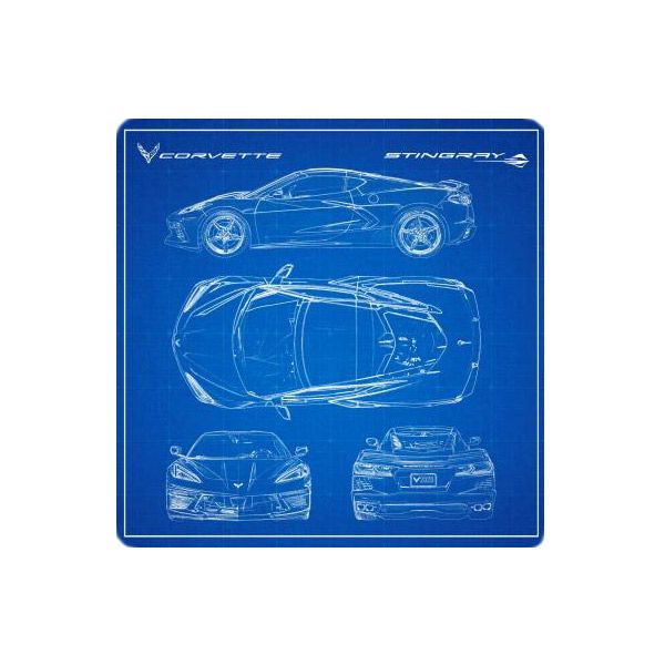 C8 Corvette Blueprint Coaster