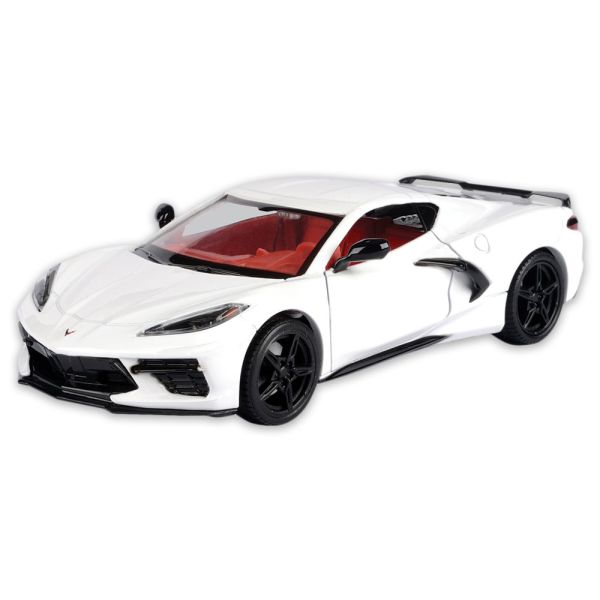 2020 White Corvette 1 24 Diecast Model