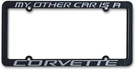 "My Other Car Is A Corvette" License Plate Frame