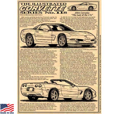 Illustrated Corvette Series Print No.118: 2004 Corvette
