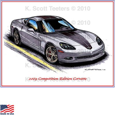 Illustrated Corvette Series 2009 Competition Edition Print