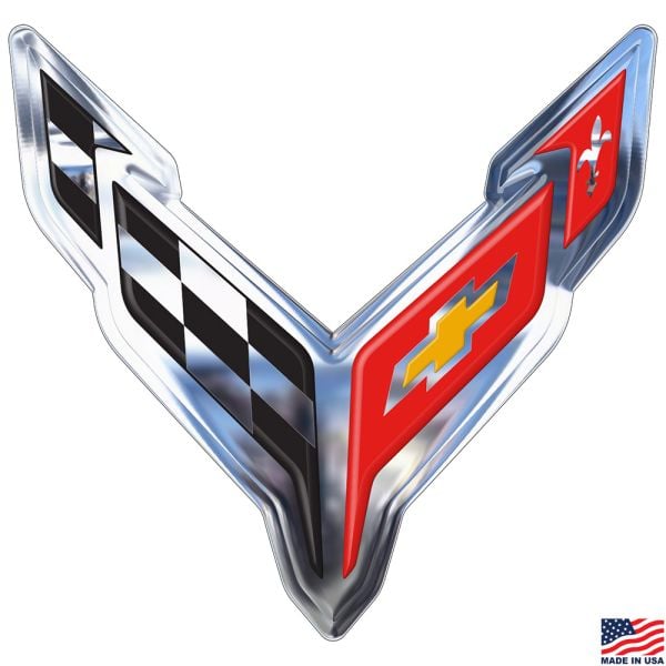 C8 Corvette Emblem Stainless Steel Sign