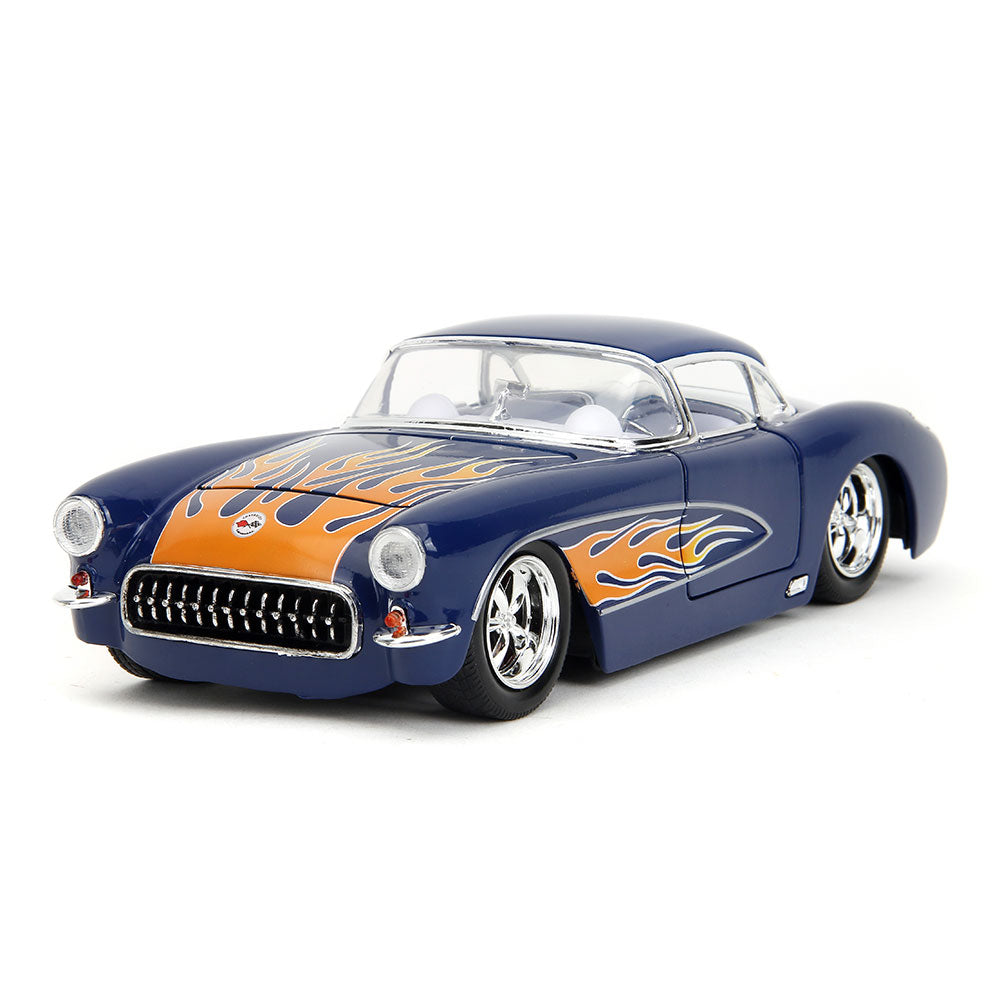 1957 Corvette with Flames 1:24 Scale Diecast Model