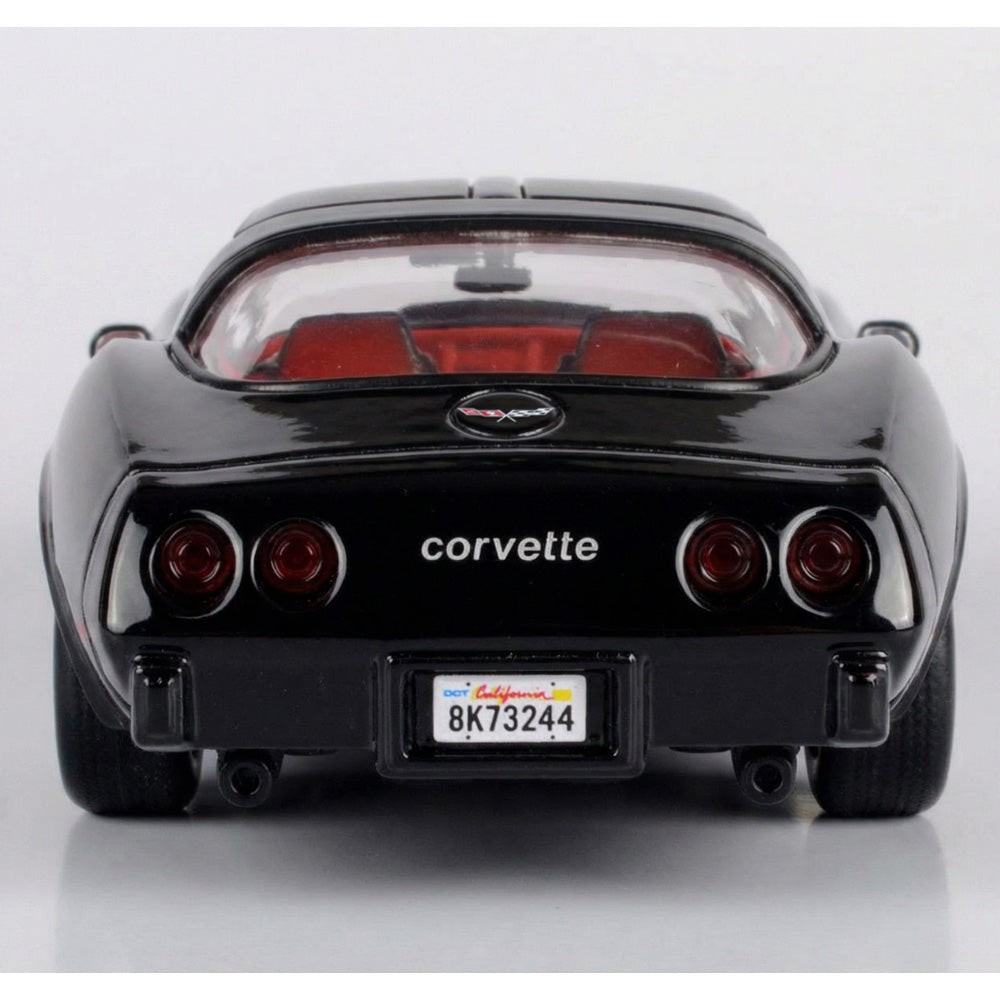 Rear view of the 1979 Corvette Black Diecast Model shown on a white background