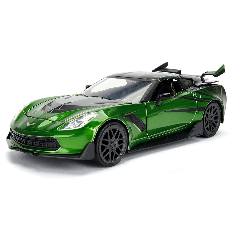 2016 Corvette Transformers Crosshairs Green Diecast Model