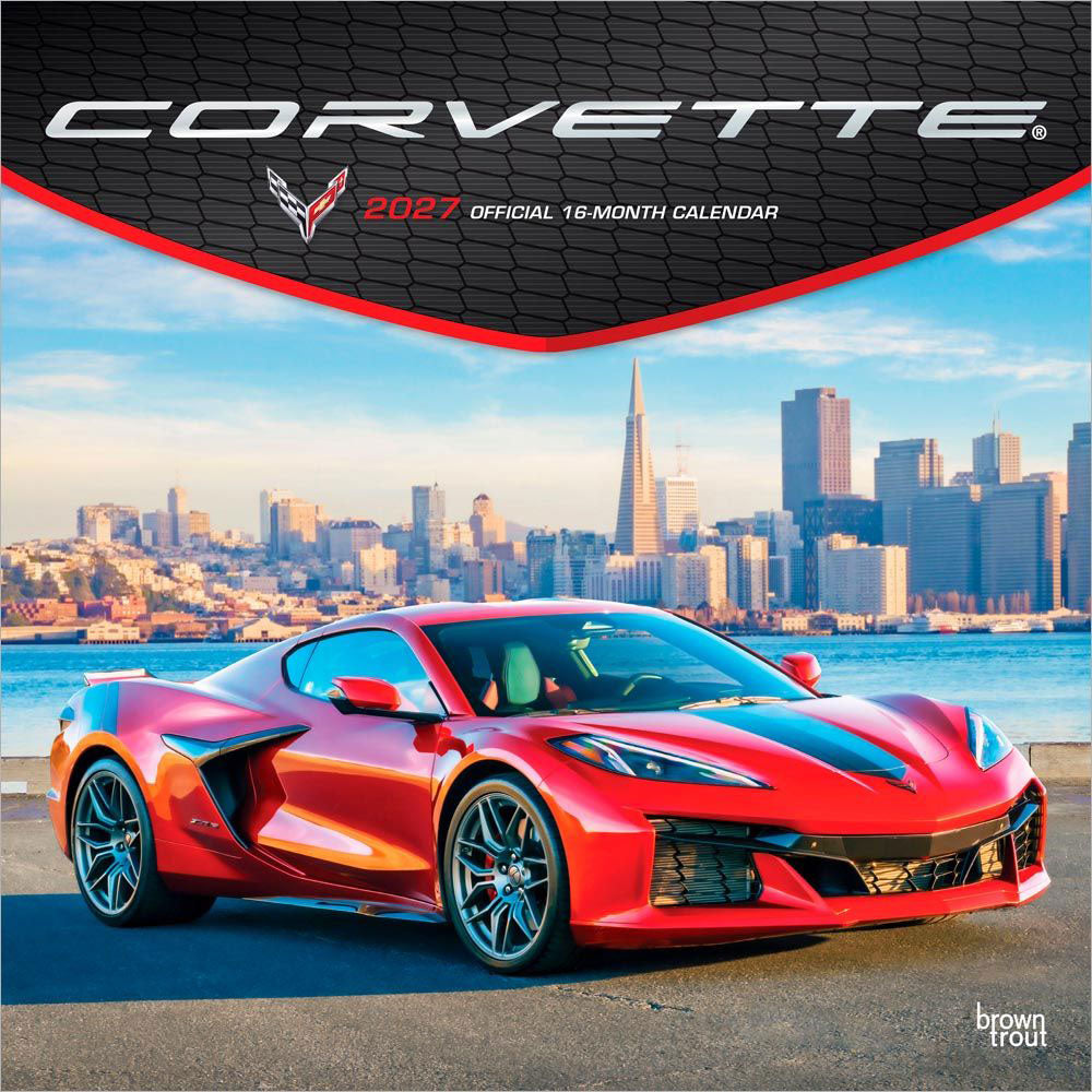 Image showing the cover of the 2027 Corvette Square Wall Calendar 