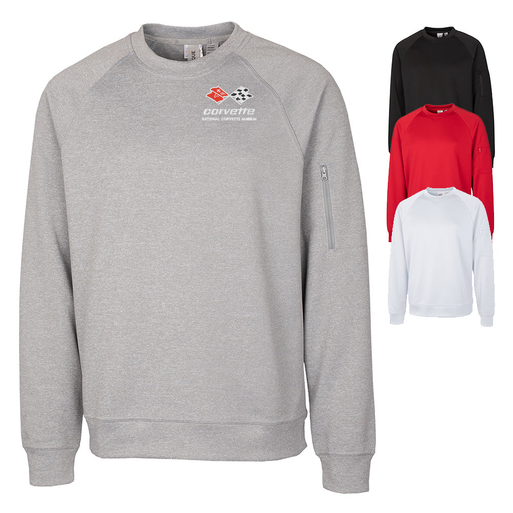 The 3rd Generation Corvette Emblem Custom Lift Crewneck Sweatshirt shown in four colors.