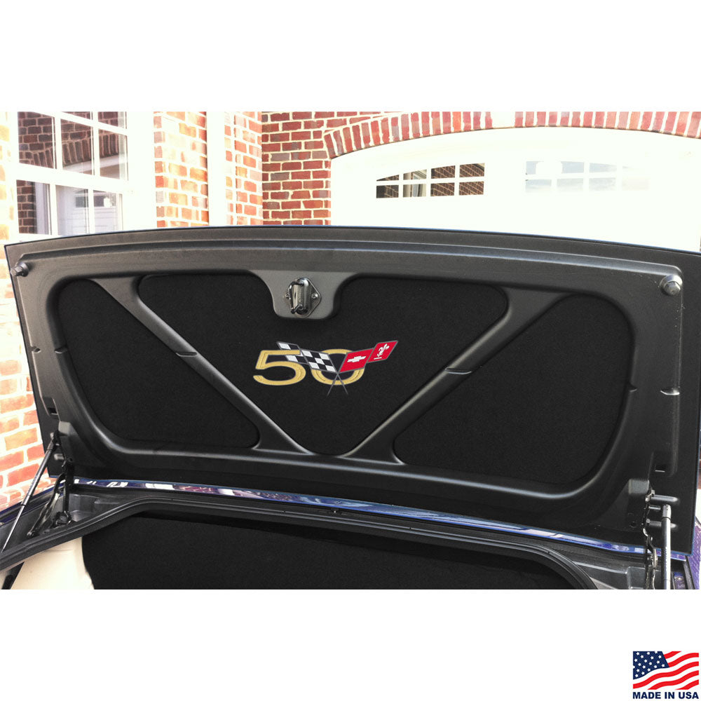 50th Anniversary Three Piece Trunk Lid Cover shown installed in a car