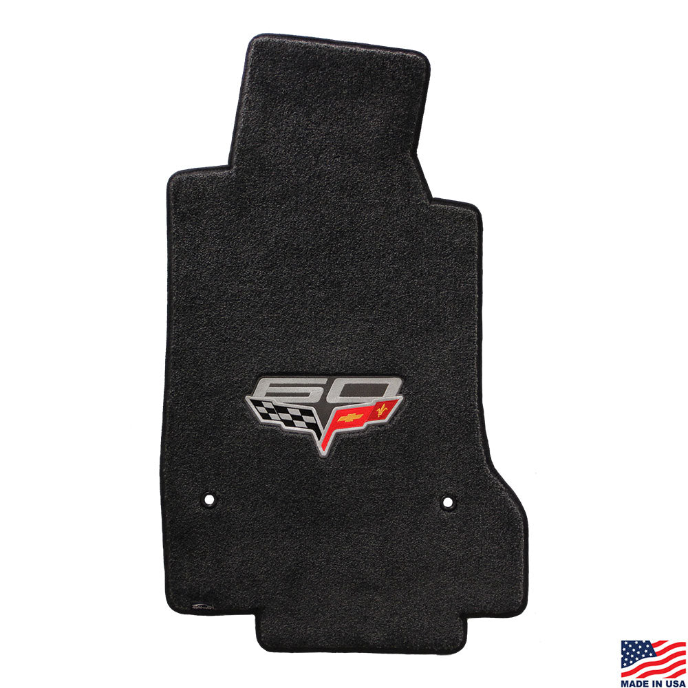 60th Anniversary Corvette Above Emblem Floor Mats