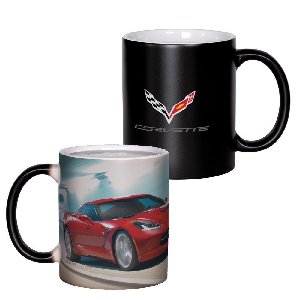 Image of the 7th Generation Corvette Color Changing Boxed Mug shown on a white background.