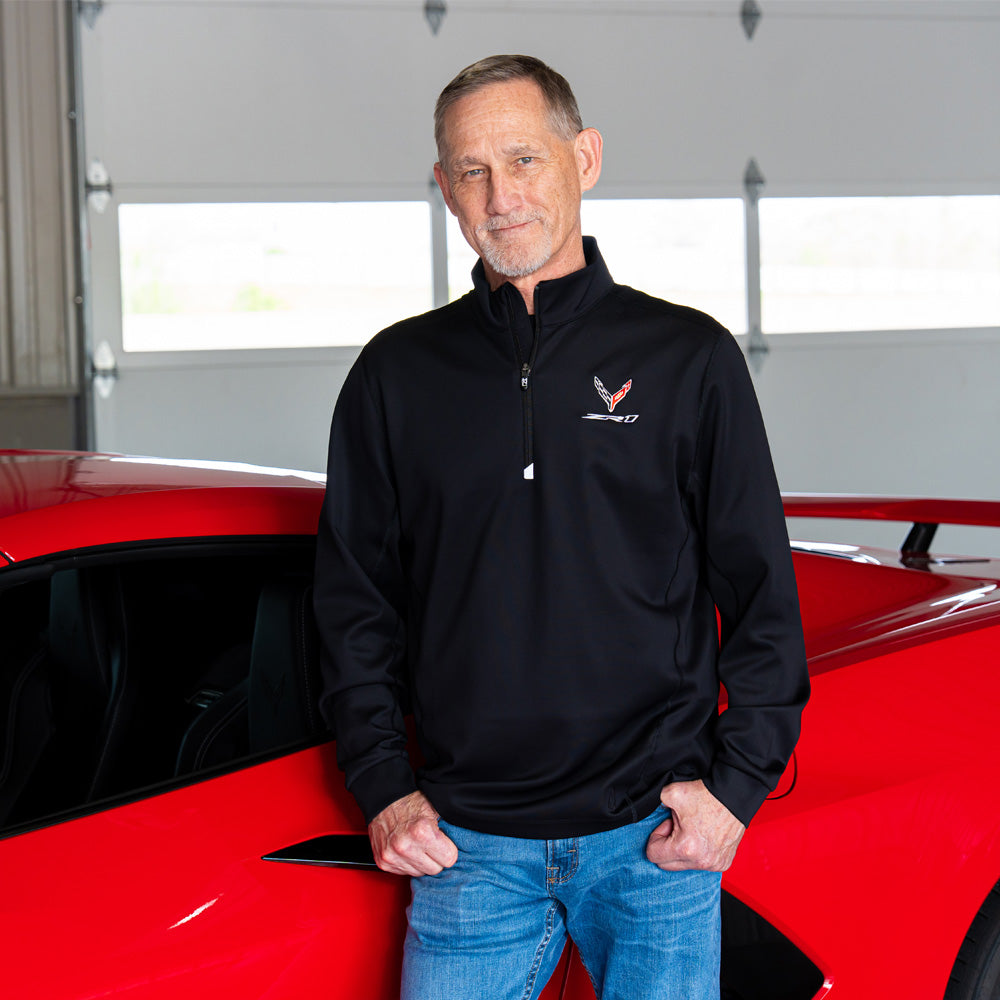 ウェア 5218 8th Generation Corvette ZR1 Men's Traverse Quarter-Zip Pullover