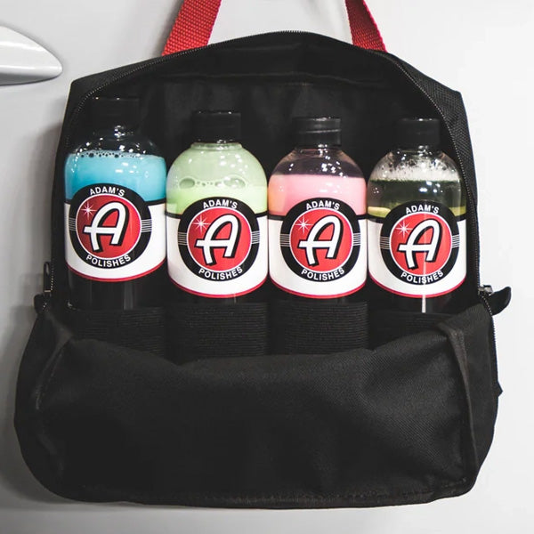 Adams Car Care Gift Bundle displayed with the bottles in the bag