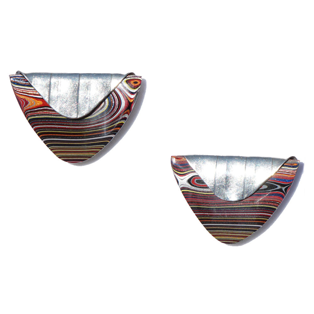 Automotive Paint Triangle Pendant Earrings